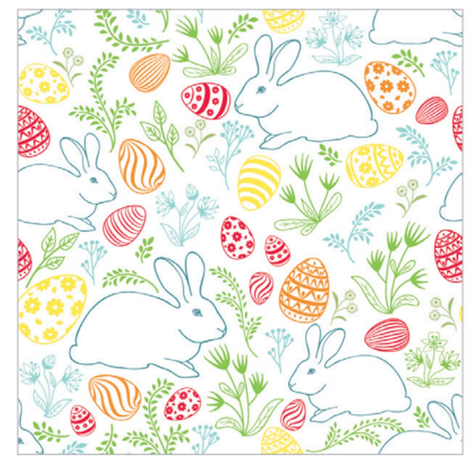 Χαρτοπετσέτες Πασχαλινά Λαγουδάκια & Αυγά 20 Τεμάχια 85g