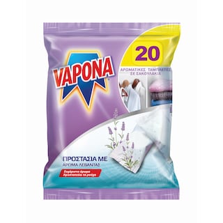VAPONA | Σκοροκτόνες Ταμπλέτες Λεβάντα 20 Τεμάχια