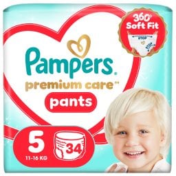PAMPERS | Πάνες βρακάκι Μωρού Premium Pants Νο5 12-17kg 34 Τεμάχια