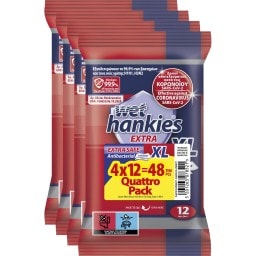 WET HANKIES | Αντιβακτηριδιακά Μαντηλάκια Extra Safe XL 4x12 Τεμάχια
