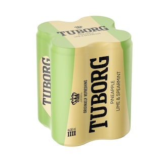 TUBORG | Αναψυκτικό Ανανάς Λάιμ Δυόσμος Κουτί 4x330ml