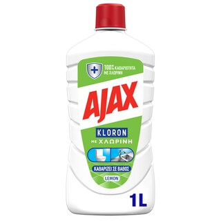 AJAX | KLORON | Υγρό Καθαρισμού Kloron Λεμόνι 1lt
