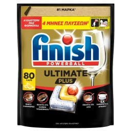 FINISH | Κάψουλες Πλυντηρίου Πιάτων Ultimate Plus Allin1 Λεμόνι 80 Τεμάχια