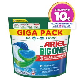ARIEL | Kάψουλες Πλυντηρίου Ρούχων Allin1 Pods The Big One Alpine 40 Τεμάχια