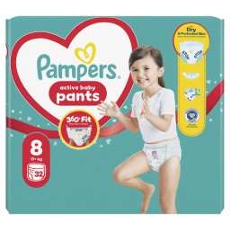 PAMPERS | Πάνες Βρακάκι Μωρού Pants Νο8 32 Τεμάχια