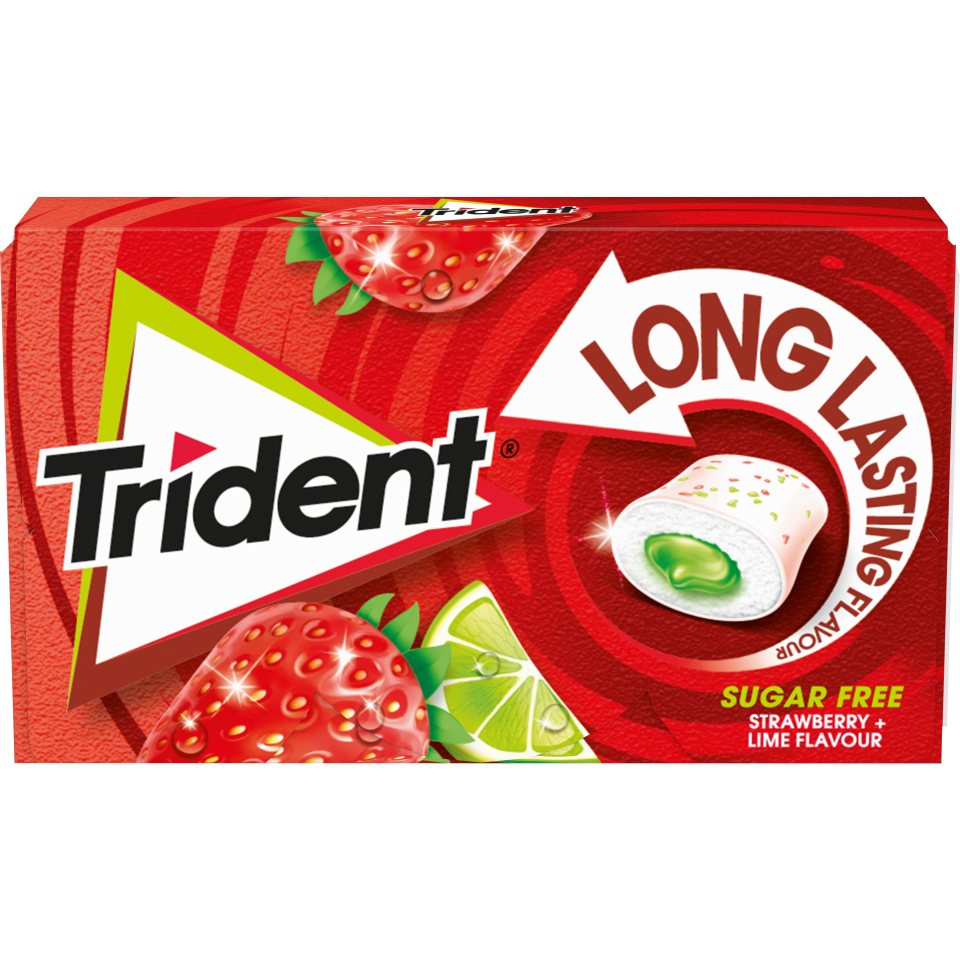 TRIDENT Τσίχλες Long Lasting Φράουλα Lime 22g