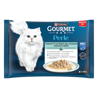 GOURMET | Γατοτροφή Gourmet Perle Φιλετάκια Ψαριών σε Σάλτσα 4x85g