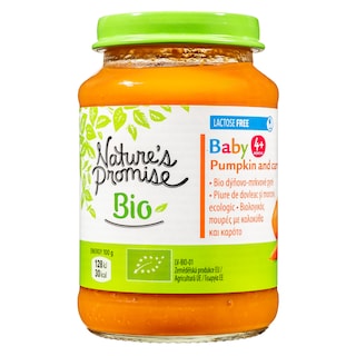 NATURES PROMISE BIO | Παιδική Τροφή Bio Πουρές Κολοκύθα και Καρότο 190g