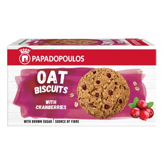 ΠΑΠΑΔΟΠΟΥΛΟΥ | Μπισκότα Βρώμης Cranberries 155g