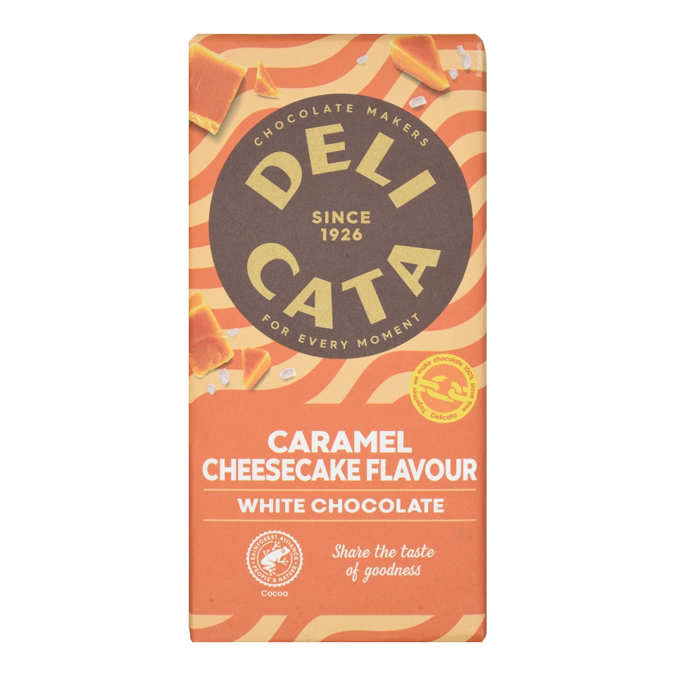 DELICATA Λευκή Σοκολάτα Cheesecake Καραμέλα 150g