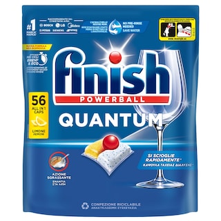 FINISH | Κάψουλες Πλυντηρίου Πιάτων Quantum Allin1 Λεμόνι 56 Τεμάχια