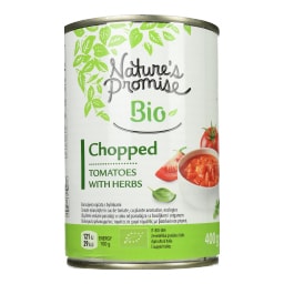 NATURE'S PROMISE | Τομάτα Ψιλοκομμένη Bio με Βασιλικό και Ρίγανη 400g