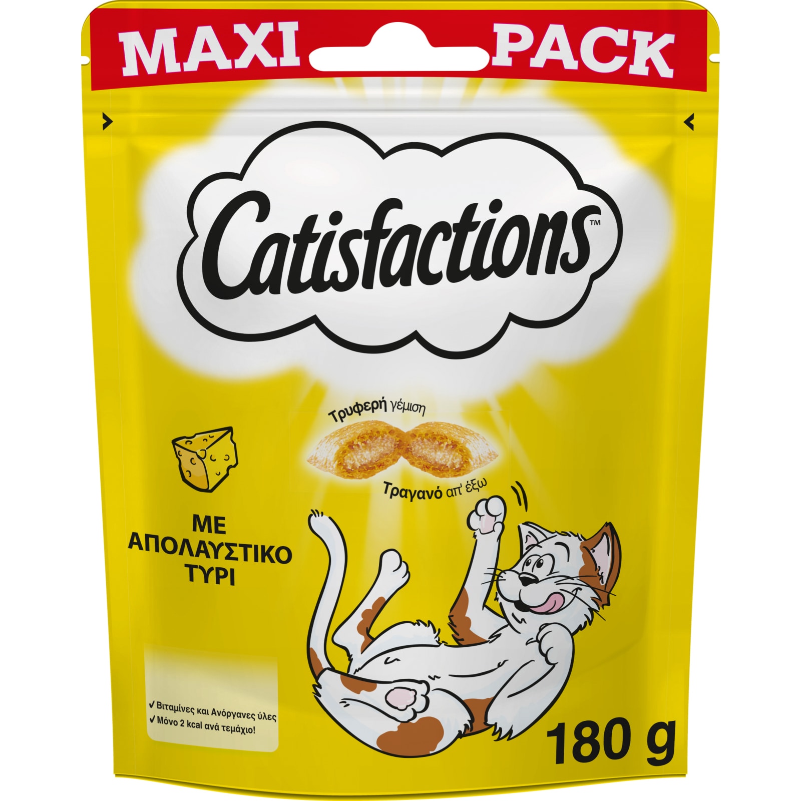 CATISFACTIONS Σνακ Γάτας Τυρί 180g