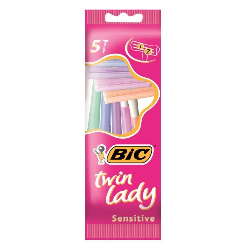 BIC Ξυραφάκια Twin Lady Sensitive 5 Τεμάχια