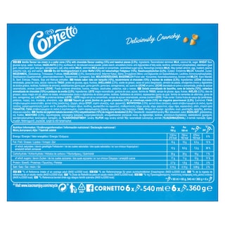 CORNETTO | ICE CREAM Classico Βανίλια Σοκολάτα 6 X 60 GR