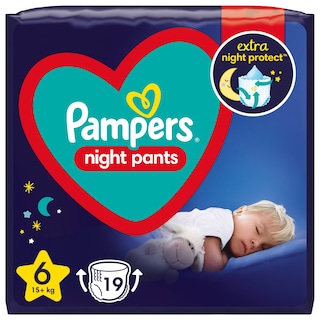 PAMPERS | Πάνες Βρακάκι Μωρού Night Pants Νο6 19 Τεμάχια