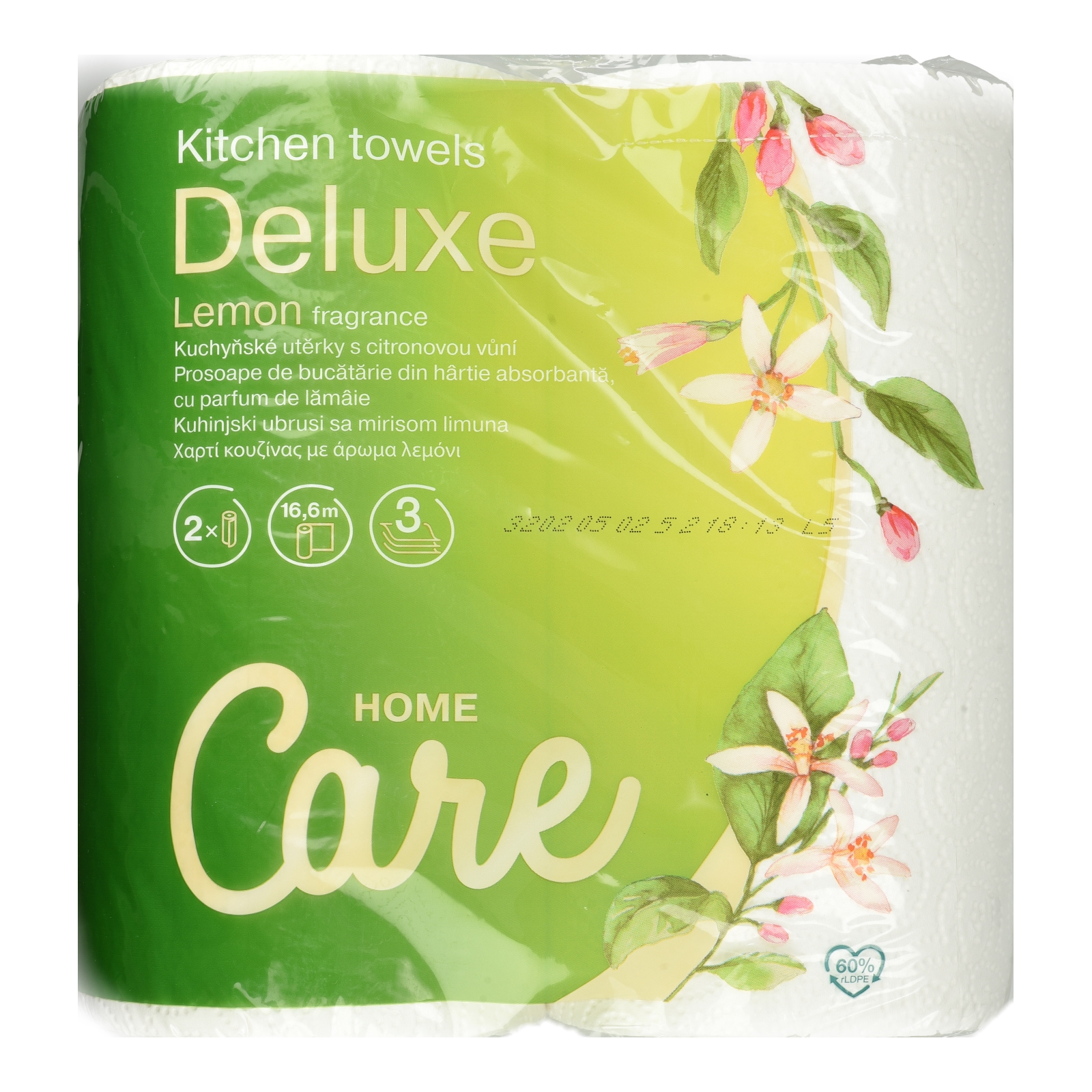 CARE Χαρτί Κουζίνας Deluxe Λεμόνι 3 Φύλλα 2x195g