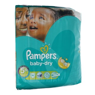 PAMPERS | BABY DRY | DIAPERS JUNIOR PLUS 13-27KG N5+ 35 ITEMS