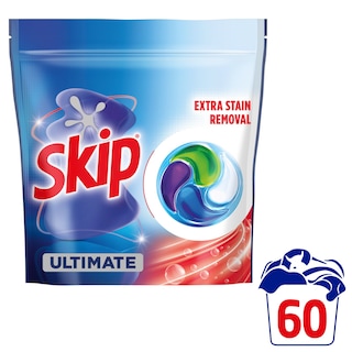 SKIP | Κάψουλες Πλυντηρίου Ρούχων Ultimate Extra Strain Removal 60 Τεμάχια