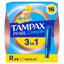 TAMPAX | Ταμπόν Compak Pearl Regular 16 Τεμάχια