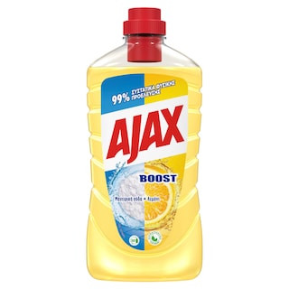 AJAX | Καθαριστικό Πατώματος Boost Μαγειρική Σόδα Λεμόνι 1lt