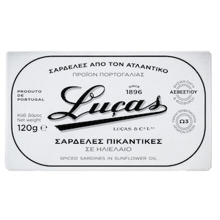 LUCAS | Σαρδέλες Πικάντικες σε Ηλιέλαιο 90g