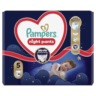 PAMPERS | Πάνες Βρακάκι Μωρού Night Pants Νο5 22 Τεμάχια