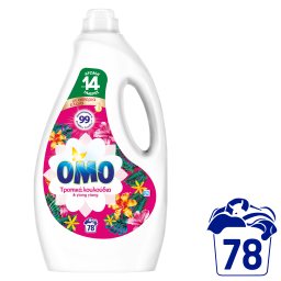 OMO | Yγρό Πλυντηρίου Ρούχων Τροπικά Λουλούδια 78 Μεζούρες