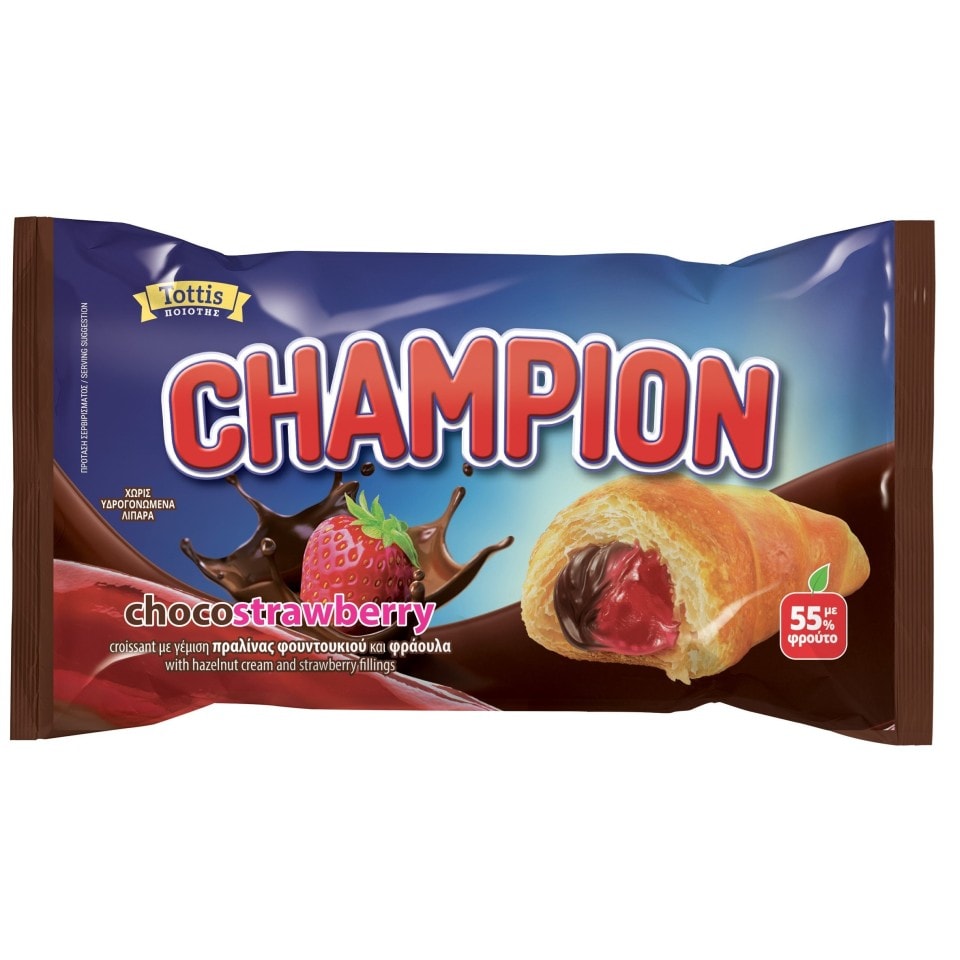 CHAMPION Κρουασάν Σοκολάτα Φράουλα 70g