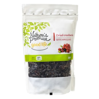 NATURE'S PROMISE | Αποξηραμένα Κράνμπερι με Χυμό Μήλου 200g