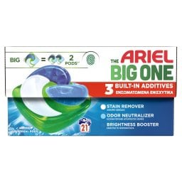 ARIEL | Kάψουλες Πλυντηρίου Ρούχων Allin1 Pods The Big One Alpine 21 Τεμάχια