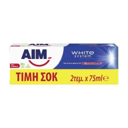 AIM | Οδοντόκρεμα White System 2x75ml