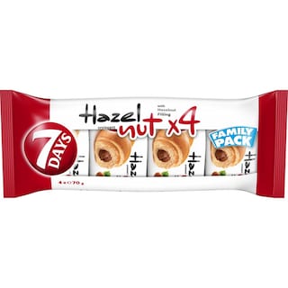 7DAYS | Κρουασάν Πραλίνα Φουντουκιού 4x70g