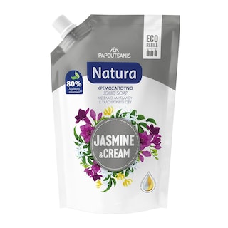 NATURA | Κρεμοσάπουνο Jasmine & Cream Ανταλλακτικό 500ml