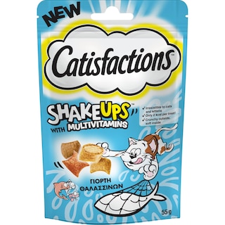CATISFACTIONS | Snack Γάτας Shake Ups Γιορτή Θαλασσινών 55g