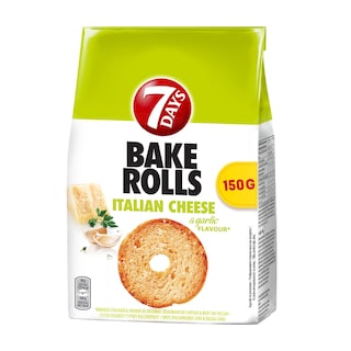 7DAYS | Σνακ Bake Rolls Ιταλικό Τυρί Σκόρδο 150g