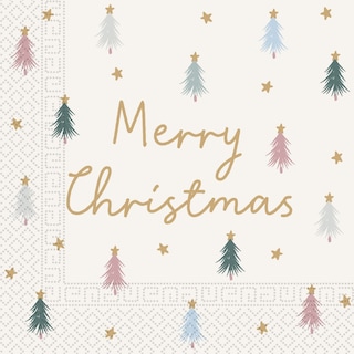 DECORATA | Χαρτοπετσέτες Χριστουγεννιάτικα Δέντρα 20 Τεμάχια 85g