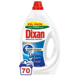 DIXAN | Yγρό Πλυντηρίου Ρούχων Φρεσκάδα Ωκεανού 70 Μεζούρες
