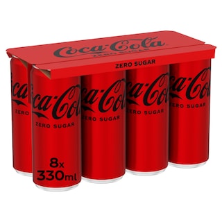 COCA COLA | Αναψυκτικό Cola Zero Κουτί 8x330ml