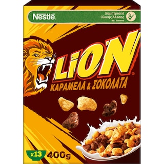 LION | Δημητριακά Ολικής Άλεσης Καραμέλα Σοκολάτα 400gr