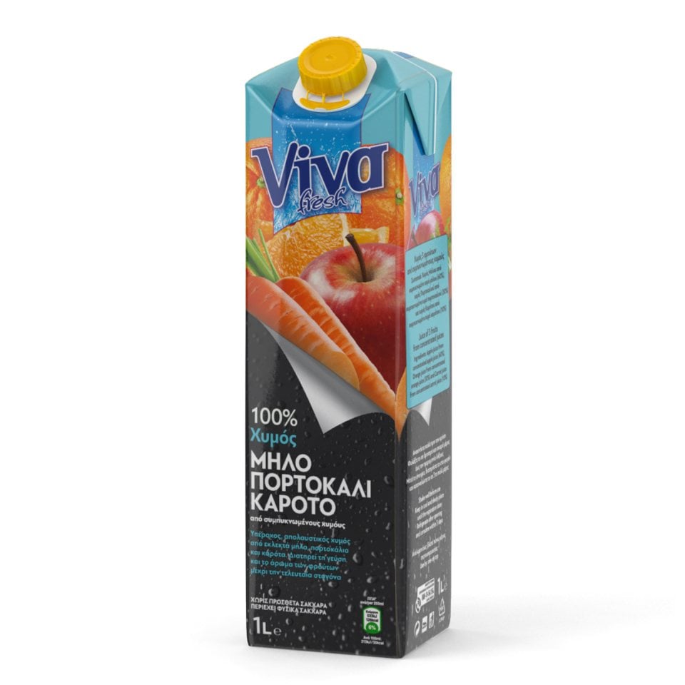 VIVA FRESH Χυμός Μήλο Πορτοκάλι Καρότο 1lt