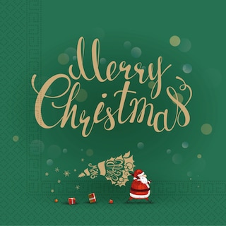 DECORATA | Χαρτοπετσέτες Πράσινες Χριστουγέννων 20 Τεμάχια 85g