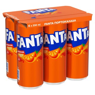 FANTA | ΑΝΑΨΥΚΤΙΚΟ ΠΟΡΤΟΚΑΛΙ ΚΟΚΚΙΝΟ ΜΕ ΑΝΘΡΑΚΙΚΟ ΚΟΥΤΙ 6 X 330 ML