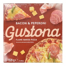 GUSTONA | Πίτσα Μπέικον Πεπερόνι 3x440g
