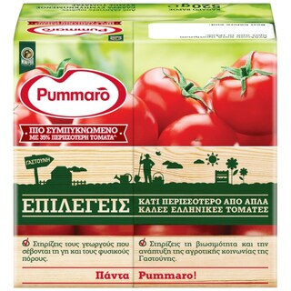 PUMMARO | Τομάτα Passata Πιο Συμπυκνωμένη 520 gr
