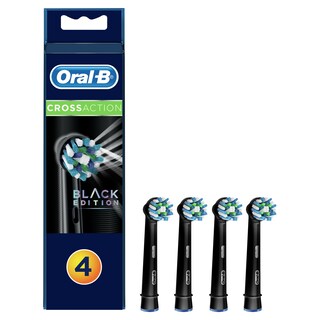 ORAL B | Ανταλλακτικές Κεφαλές Cross Action Black Edition 4 Τεμάχια