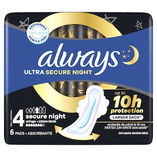 ALWAYS | Σερβιέτες Ultra Secure Night 6 Τεμάχια