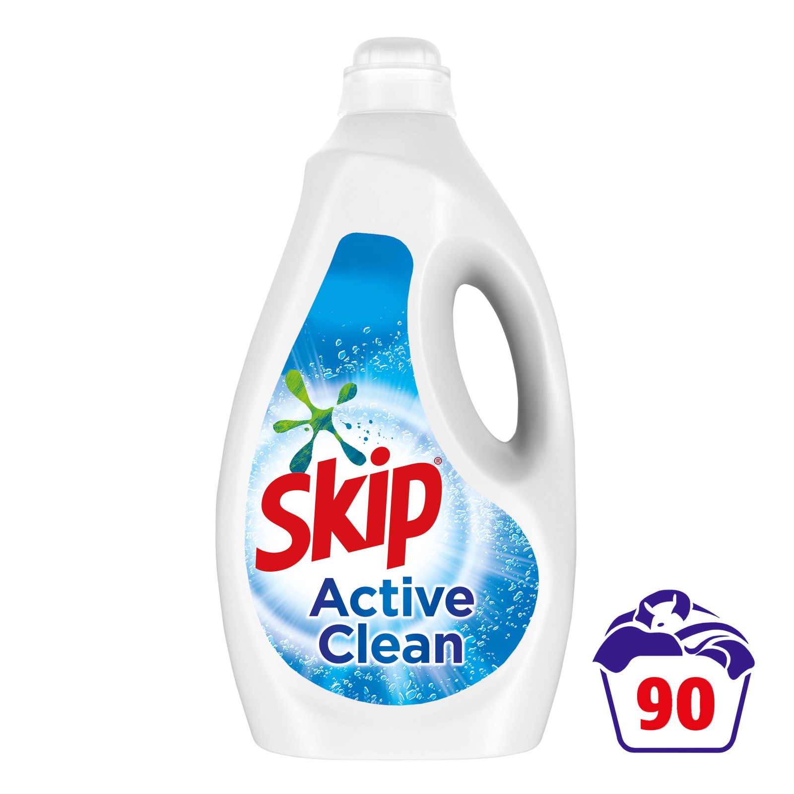 SKIP Υγρό Πλυντηρίου Ρούχων Active Clean 90 Μεζούρες