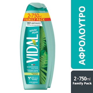 VIDAL | Αφρόλουτρο White Musk 2x750ml