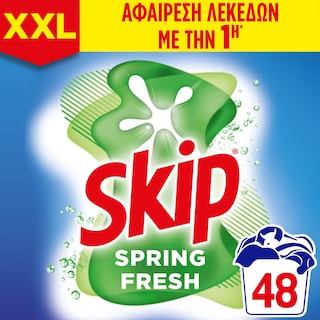 SKIP | Σκόνη Πλυντηρίου Ρούχων Spring Fresh 48 Μεζούρες
